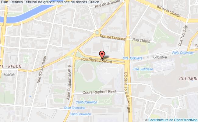 plan Tribunal De Grande Instance De Rennes RENNES CEDEX