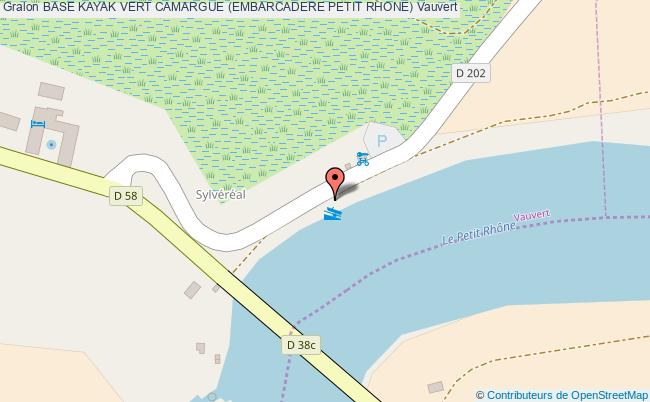 plan Base Kayak Vert Camargue (embarcadere Petit Rhone)