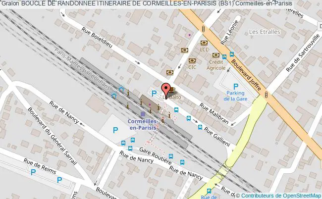 plan Boucle De Randonnée Itinéraire De Cormeilles-en-parisis (bs1)