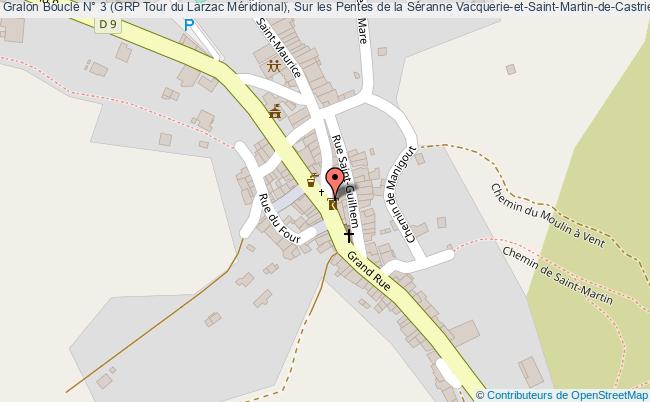 plan Boucle N° 3 (grp Tour Du Larzac Méridional) Sur Les Pentes De La Séranne