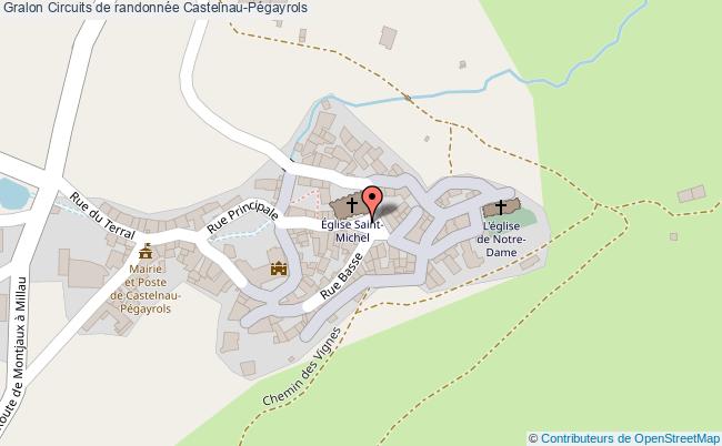 plan Circuit De Randonnée Castelnau - Castelmus
