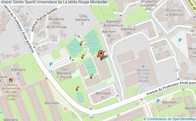 plan Gymnase A Centre Sportif Universitaire De La Motte Rouge