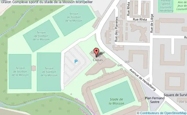plan Gymnase Lou Clapas Stade De La Mosson