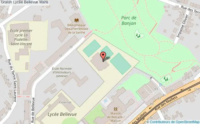 plan Gymnase Lycée Bellevue