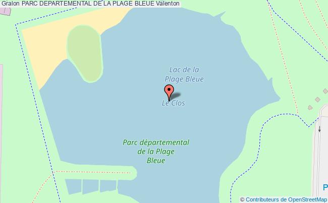 plan Lac De La Plage Bleue - Parc Departemental De La Plage Bleue
