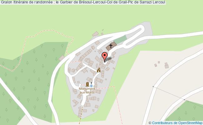 plan Le Garbier De Brésoul-lercoul-col De Grail-pic De Sarrazi