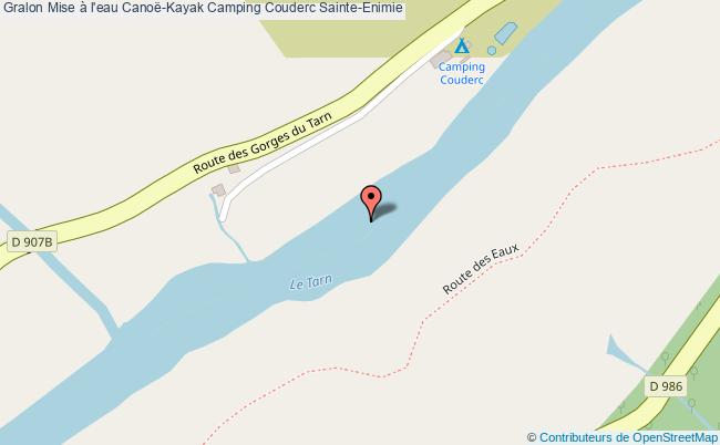 plan Mise à L'eau Canoë-kayak Camping Couderc