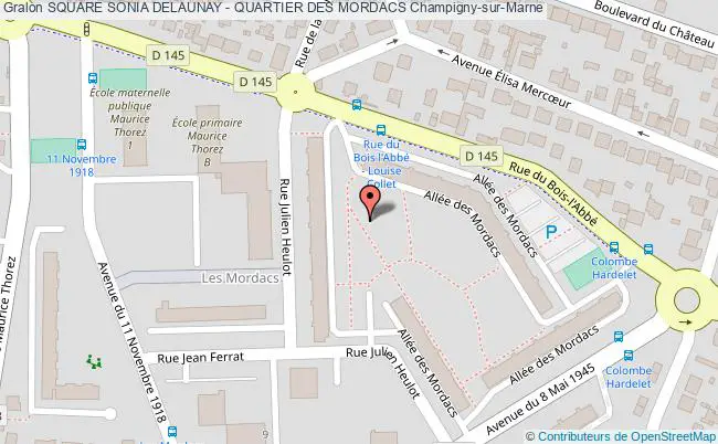 plan Mur De Frappe - Square Sonia Delaunay - Quartier Des Mordacs