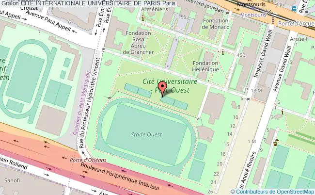 plan Parcours De Sante - Stade Ouest