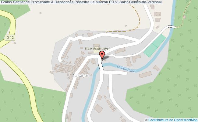 plan Sentier De Promenade & Randonnée Pédestre Le Marcou Pr38