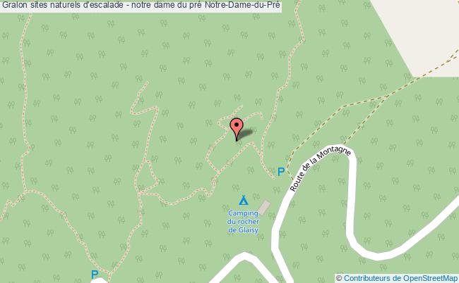 plan Site Naturel D’escalade -  Rocher Du Glaisy - Secteur Le Renard - 2