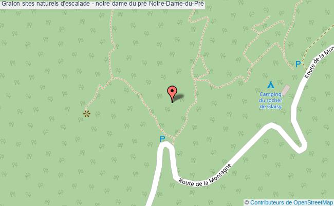 plan Site Naturel D’escalade -  Rocher Du Glaisy - Secteur Les Pins - 10