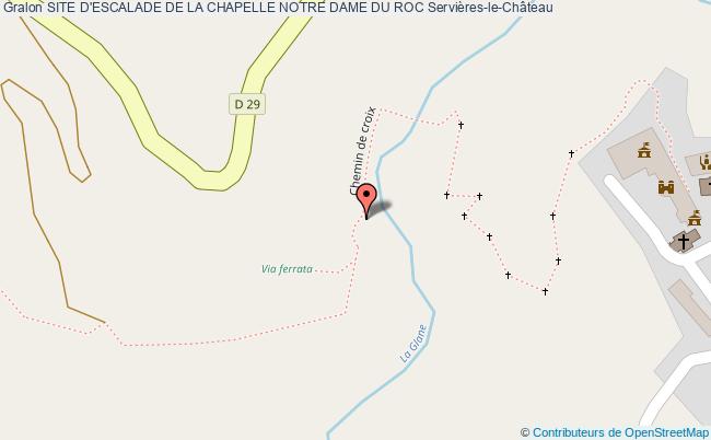 plan Site Naturel D'escalade De La Chapelle Notre Dame Du Roc