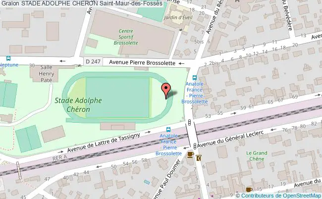 plan Stade D'athletisme - Stade Adolphe Cheron