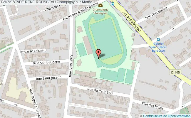 plan Stade D'athletisme - Stade Rene Rousseau