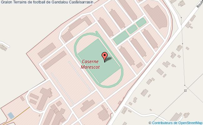 plan Stade De Gandalou - Terrain D'honneur
