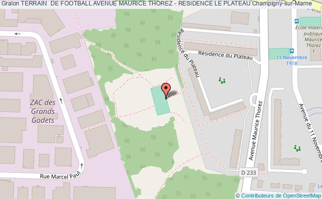 plan Terrain De Football Avenue Maurice Thorez - Residence Le Plateau