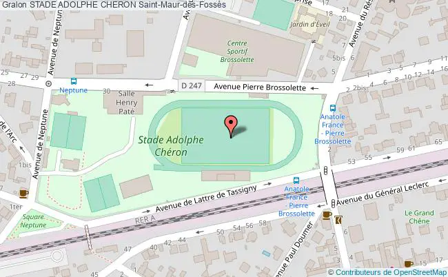 plan Terrain De Football - Stade Adolphe Cheron
