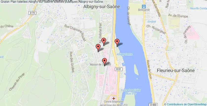 plan toilettes Albigny-sur-Saône