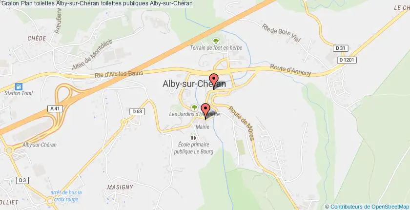 plan toilettes Alby-sur-Chéran