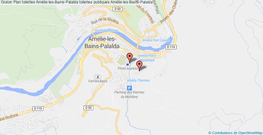 plan toilettes Amélie-les-Bains-Palalda
