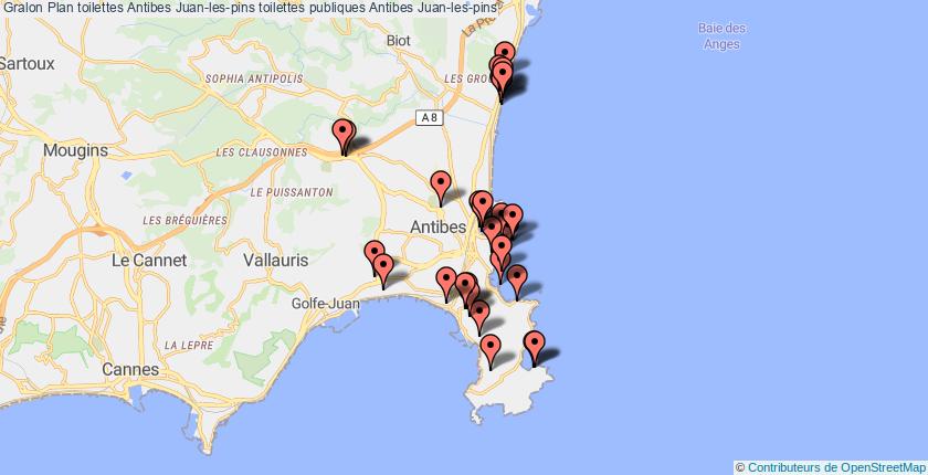 plan toilettes Antibes Juan-les-pins