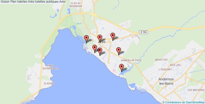 plan toilettes Arès