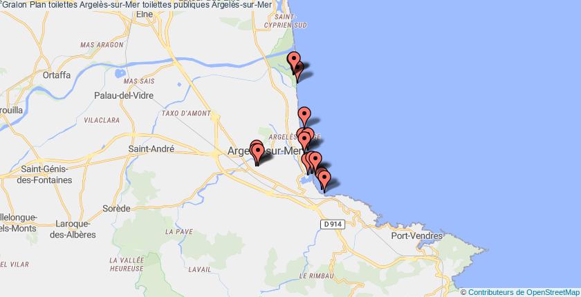 plan toilettes Argelès-sur-Mer