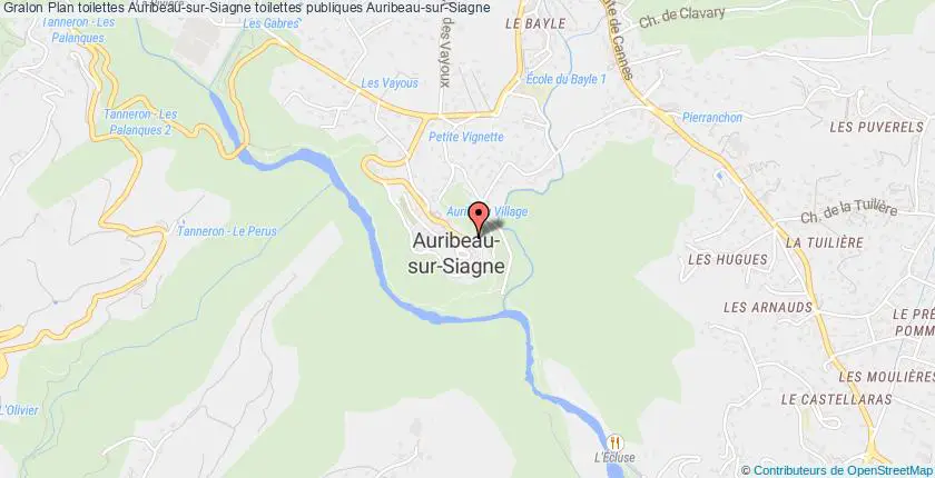 plan toilettes Auribeau-sur-Siagne