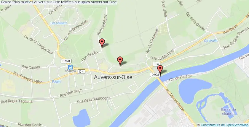 plan toilettes Auvers-sur-Oise