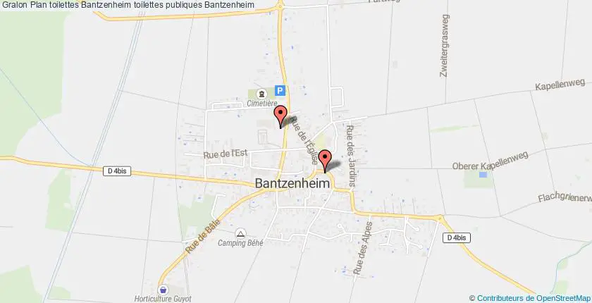 plan toilettes Bantzenheim