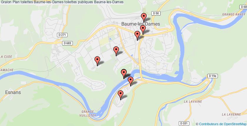 plan toilettes Baume-les-Dames