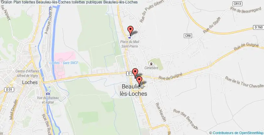 plan toilettes Beaulieu-lès-Loches