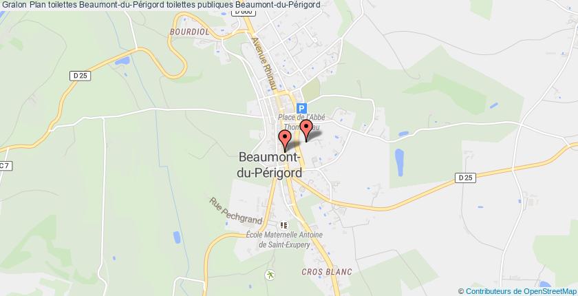 plan toilettes Beaumont-du-Périgord