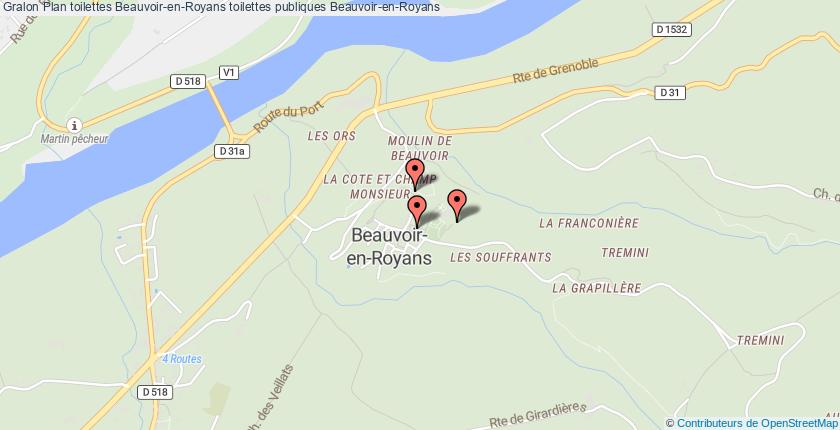 plan toilettes Beauvoir-en-Royans