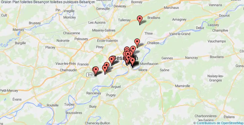 plan toilettes Besançon
