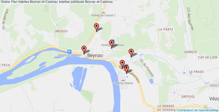 plan toilettes Beynac-et-Cazenac