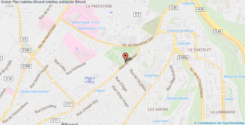 plan toilettes Bihorel