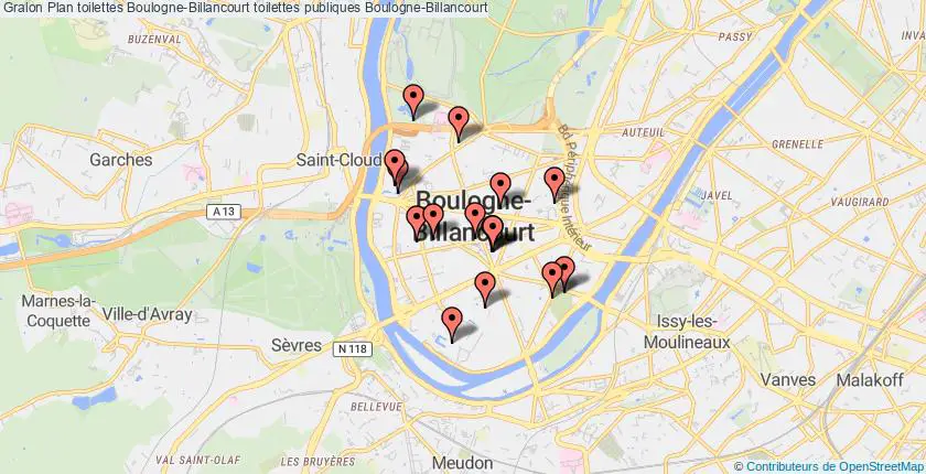 plan toilettes Boulogne-Billancourt