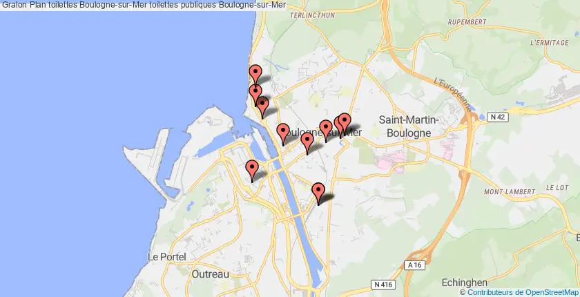 plan toilettes Boulogne-sur-Mer