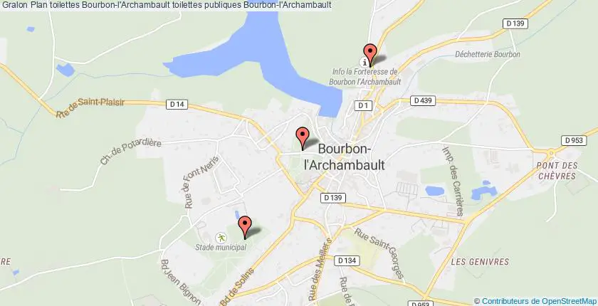 plan toilettes Bourbon-l'Archambault