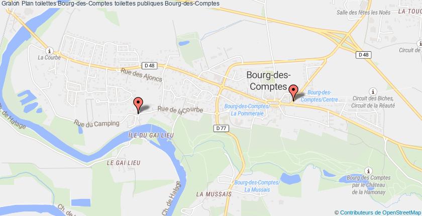 plan toilettes Bourg-des-Comptes