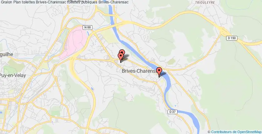 plan toilettes Brives-Charensac