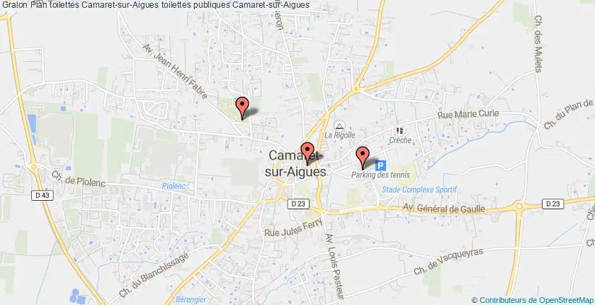plan toilettes Camaret-sur-Aigues