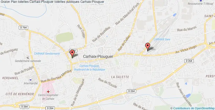 plan toilettes Carhaix-Plouguer