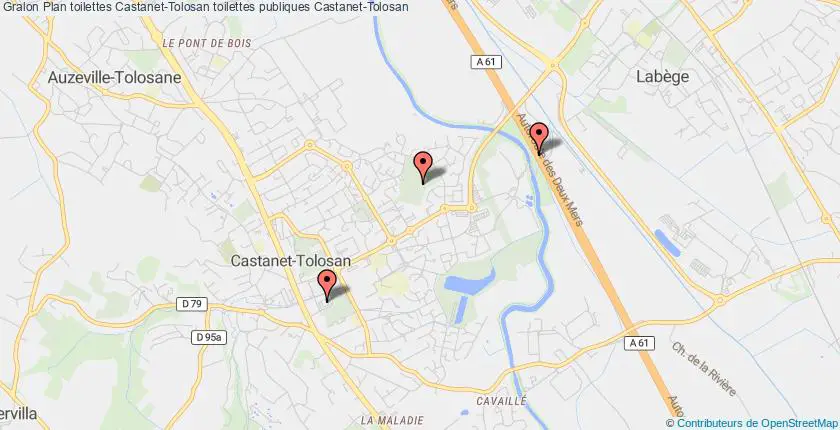 plan toilettes Castanet-Tolosan