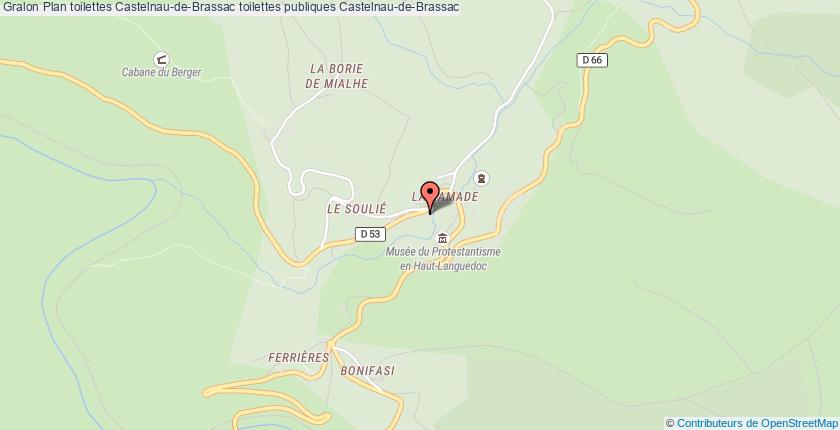 plan toilettes Castelnau-de-Brassac