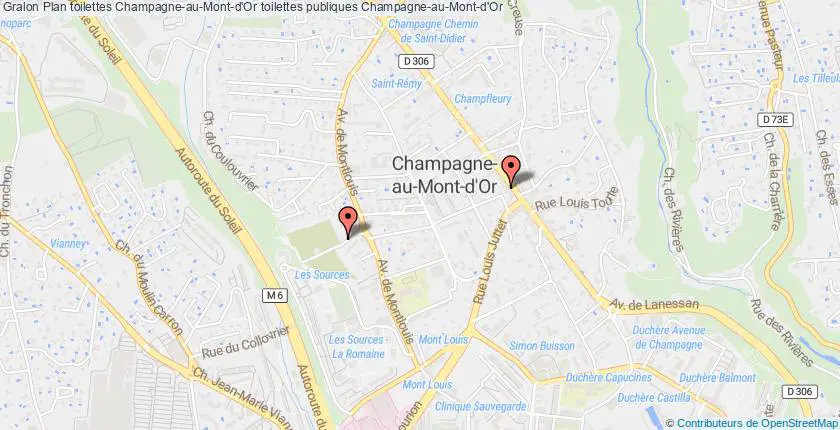 plan toilettes Champagne-au-Mont-d'Or