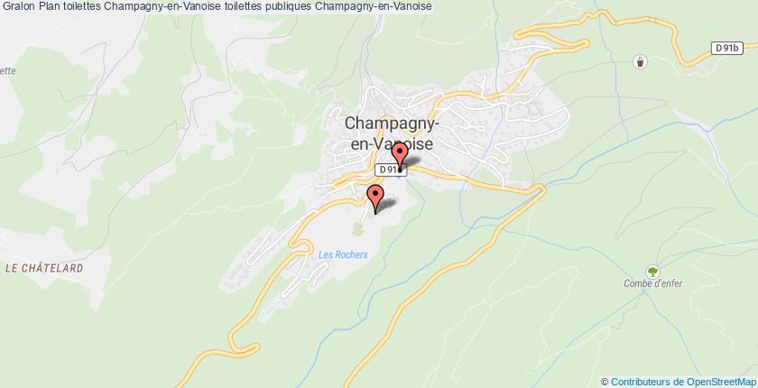 plan toilettes Champagny-en-Vanoise