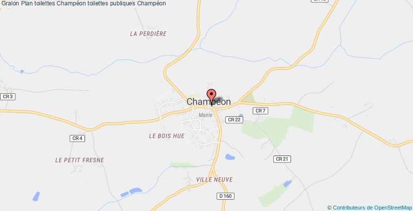 plan toilettes Champéon